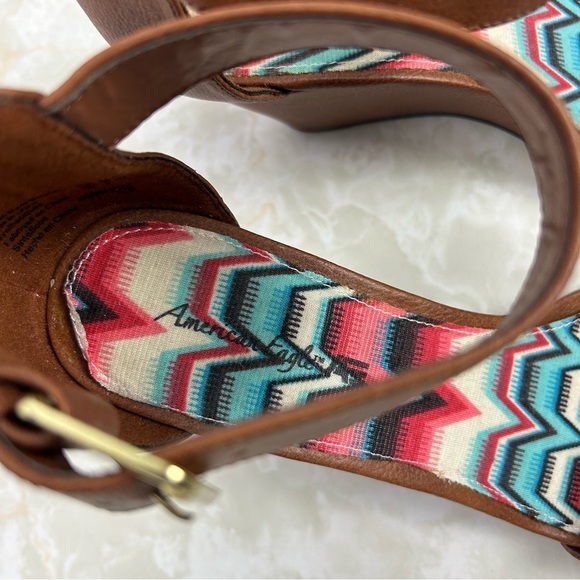 American Eagle By Payless Wedge Heel Sandals Size 9.5 - Picture 5 of 7